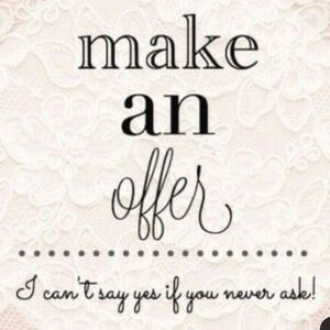 Make An Offer Decorative Sign Print - Light Blush Text Art